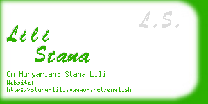 lili stana business card